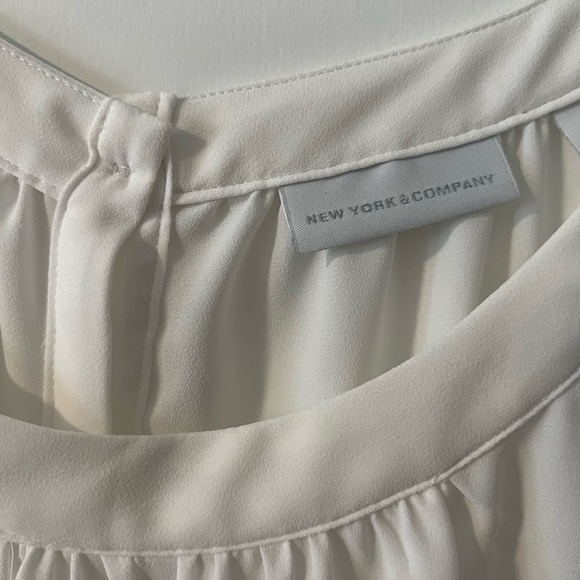 Whit House Black Market Size Large Cream Boho Lace Blouse - Picture 4 of 4